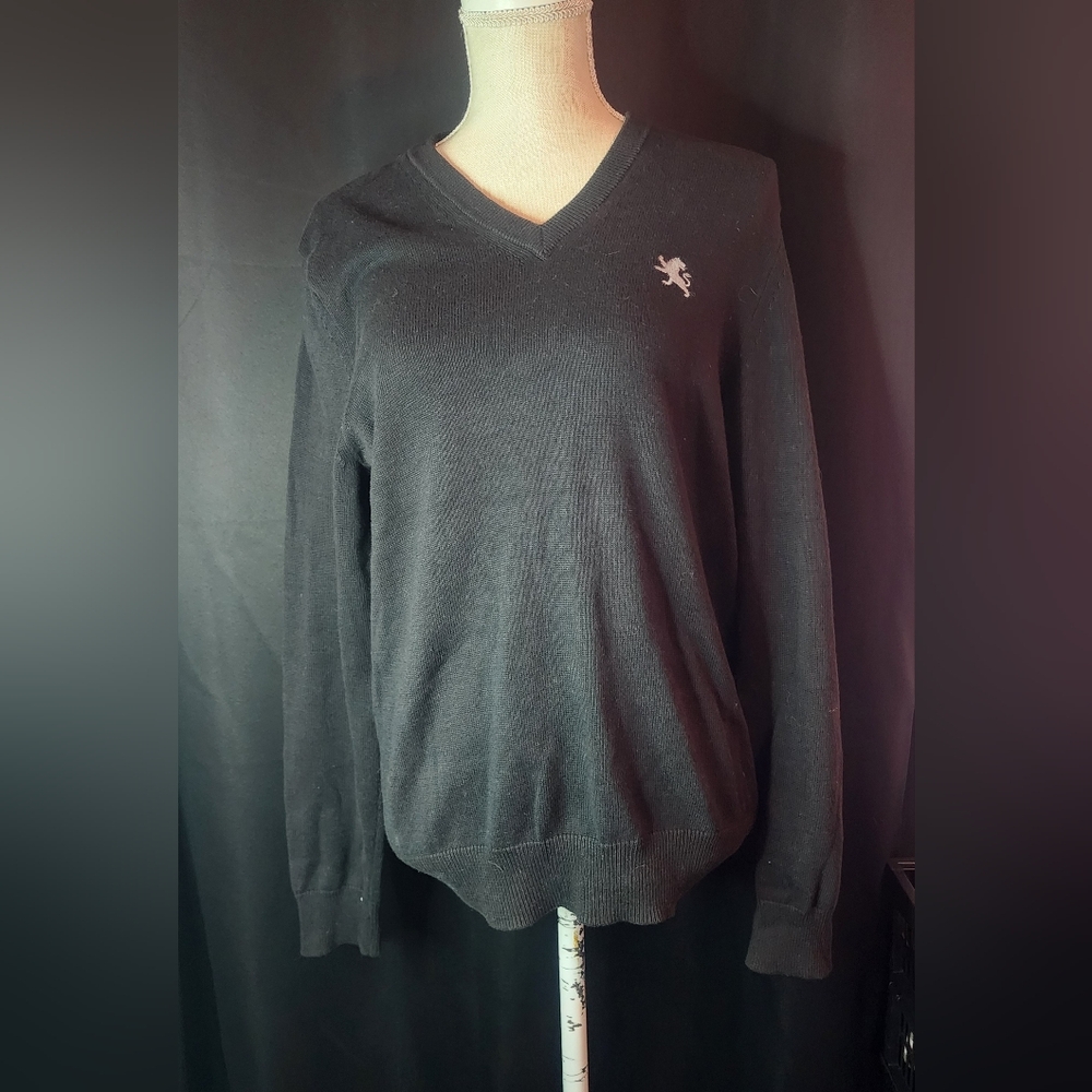 Mens Express Size Small Black Pullover Sweater